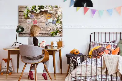 Magnetisk tegnetavle motiv med blomster på træ