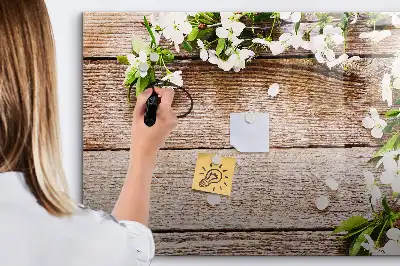 Magnetisk tegnetavle motiv med blomster på træ