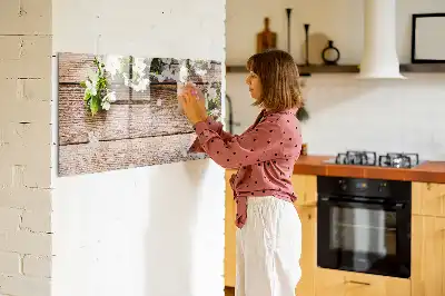Magnetisk tegnetavle motiv med blomster på træ