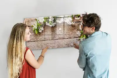 Magnetisk tegnetavle motiv med blomster på træ