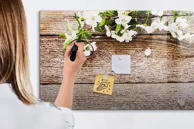 Magnetisk tegnetavle motiv med blomster på træ