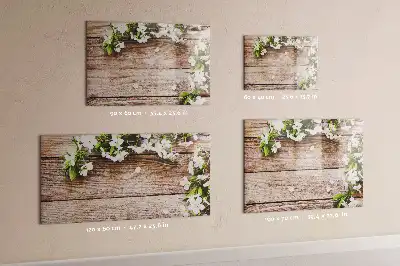 Magnetisk tegnetavle motiv med blomster på træ