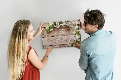 Magnetisk tegnetavle motiv med blomster på træ