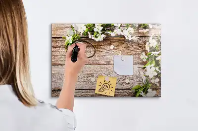 Magnetisk tegnetavle motiv med blomster på træ