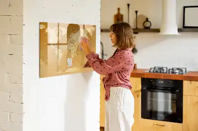 Magnetisk verdenskort til tegning tavle til at tegne på