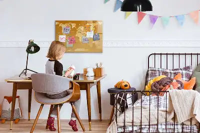 Magnetisk verdenskort til tegning tavle til at tegne på