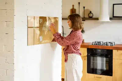 Magnetisk verdenskort til tegning tavle til at tegne på