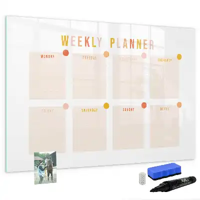 Tavle til at tegne magnetisk Ugeplanner