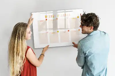 Tavle til at tegne magnetisk Ugeplanner