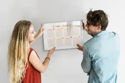 Tavle til at tegne magnetisk Ugeplanner