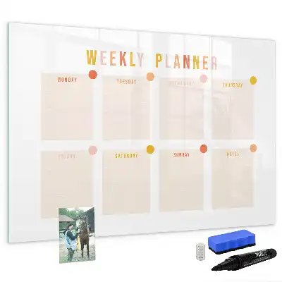 Tavle til at tegne magnetisk Ugeplanner