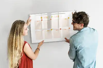 Tavle til at tegne magnetisk Ugeplanner