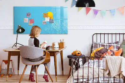 Magnetisk skrivetavle med motiv af en pære