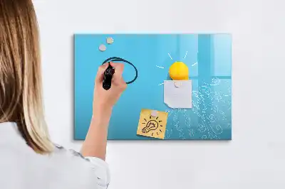 Magnetisk skrivetavle med motiv af en pære