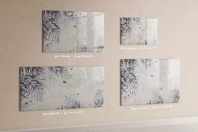 Magnetisk skrivetavle med motiv af palmeblad