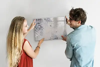 Magnetisk skrivetavle med motiv af palmeblad