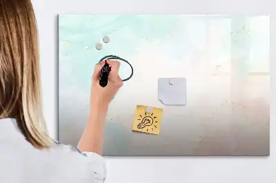 Magnetisk skrivetavle i akvarelmarmor