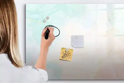 Magnetisk skrivetavle i akvarelmarmor