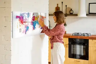 Magnetisk verdenskort til tegning tavle