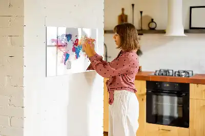 Magnetisk verdenskort til tegning tavle