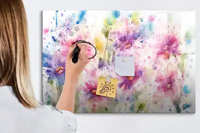 Magnetisk tegnetavle med blomstermotiv