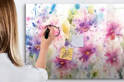 Magnetisk tegnetavle med blomstermotiv