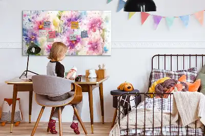 Magnetisk tegnetavle med blomstermotiv