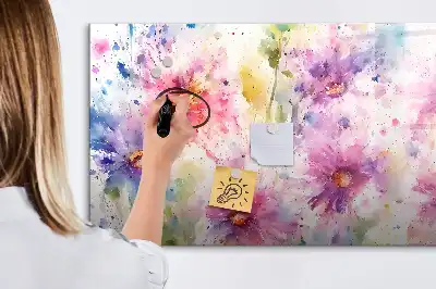 Magnetisk tegnetavle med blomstermotiv