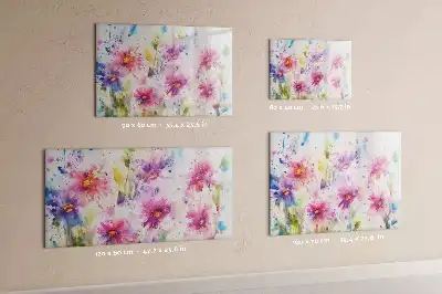 Magnetisk tegnetavle med blomstermotiv