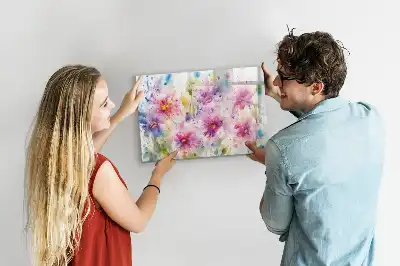 Magnetisk tegnetavle med blomstermotiv