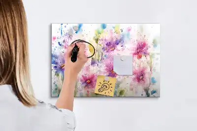 Magnetisk tegnetavle med blomstermotiv