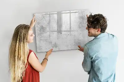 Magnetisk skrivetavle i betonvægsdesign