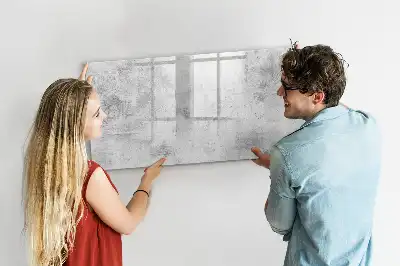 Magnetisk skrivetavle i betonvægsdesign