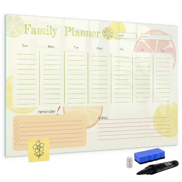 Magnetisk skrivetavle Familieplanner