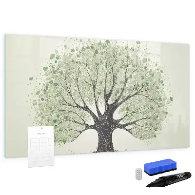 Magnetisk tegnetavle motiv af naturens store træ