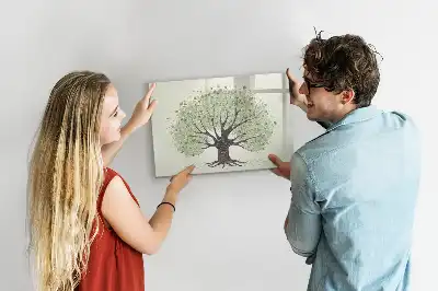 Magnetisk tegnetavle motiv af naturens store træ