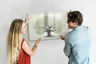 Magnetisk tegnetavle motiv af naturens store træ