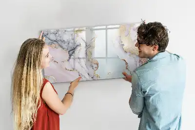 Magnetisk skrivetavle i marmor-design