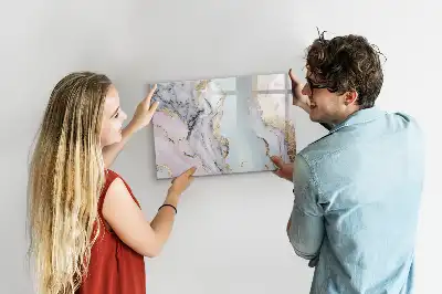 Magnetisk skrivetavle i marmor-design