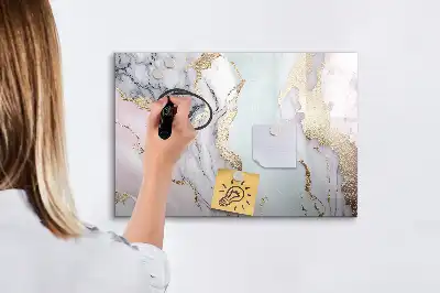 Magnetisk skrivetavle i marmor-design