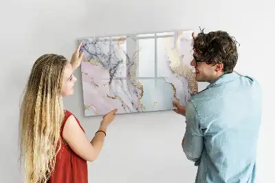 Magnetisk skrivetavle i marmor-design