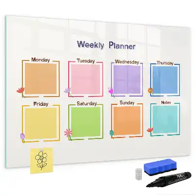 Tavle til at tegne magnetisk Ugeplanner