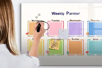 Tavle til at tegne magnetisk Ugeplanner