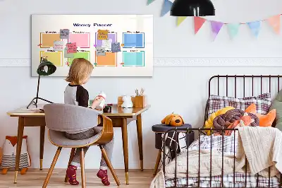 Tavle til at tegne magnetisk Ugeplanner