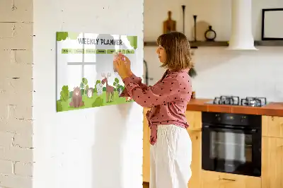 Magnetisk skrivetavle skoleskema