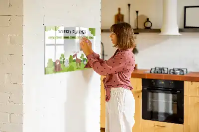 Magnetisk skrivetavle skoleskema