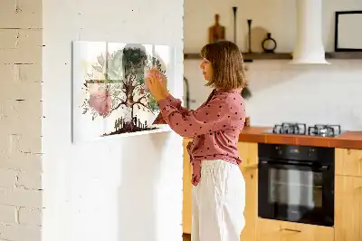 Magnetisk tegnetavle udformet som et slægtstræ