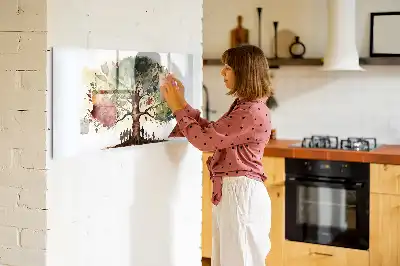 Magnetisk tegnetavle udformet som et slægtstræ