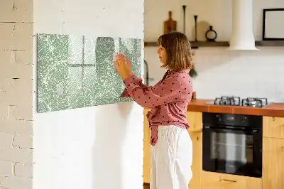 Magnetisk skrivetavle med motiv af blade