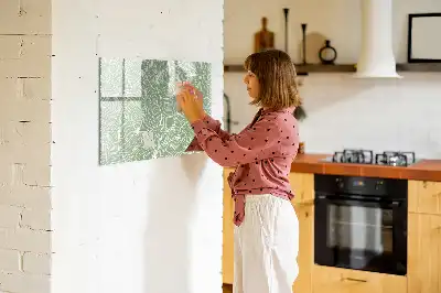 Magnetisk skrivetavle med motiv af blade